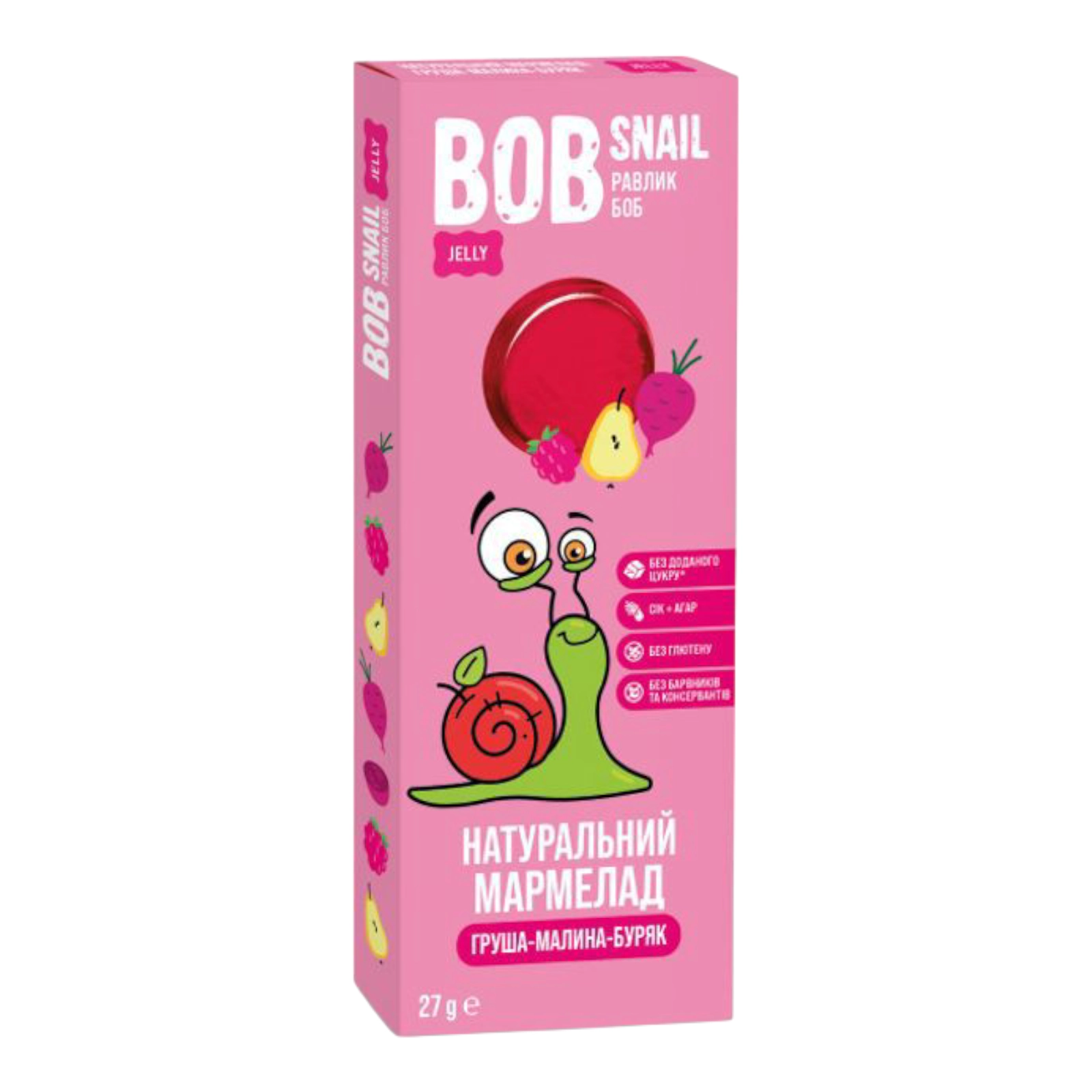 Мармелад BOB Snail Груша-Малина-Буряк 27 г