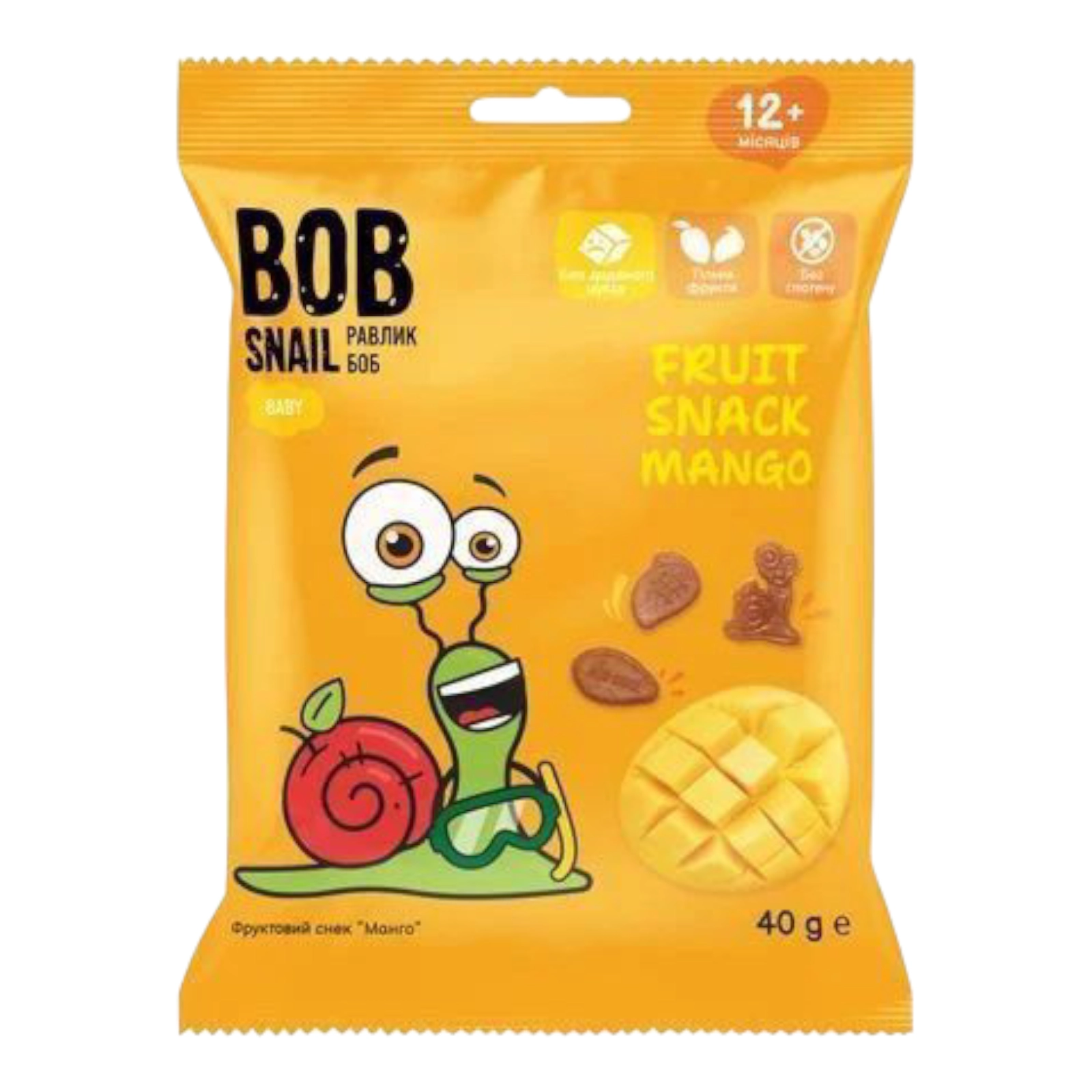 Снек BOB Snail Манго 40 г