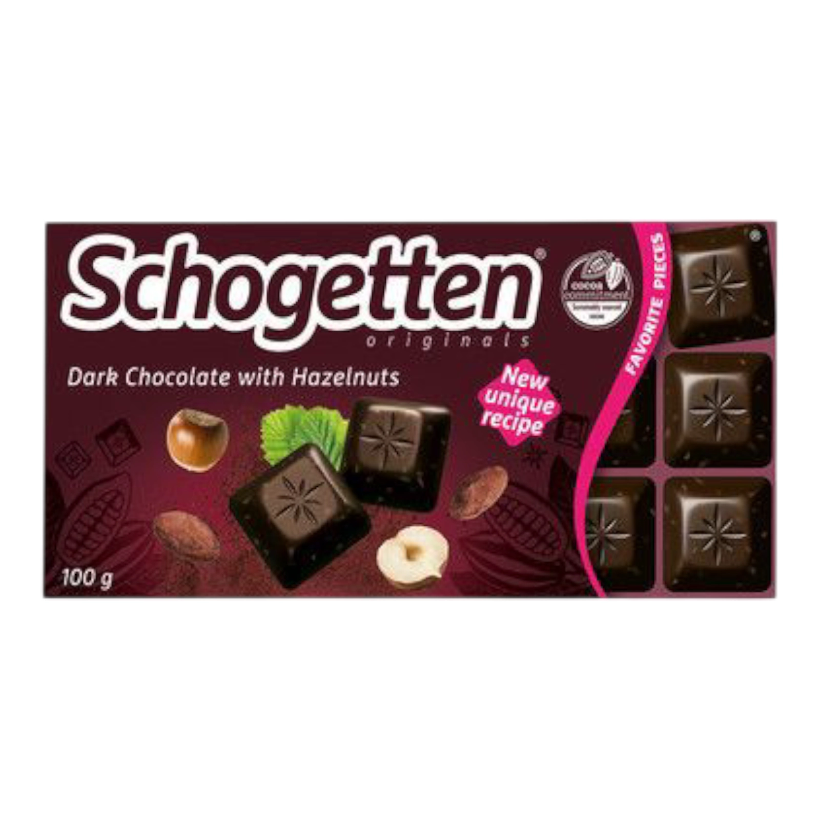 Шок Schogetten 100g dark i hazelnuts