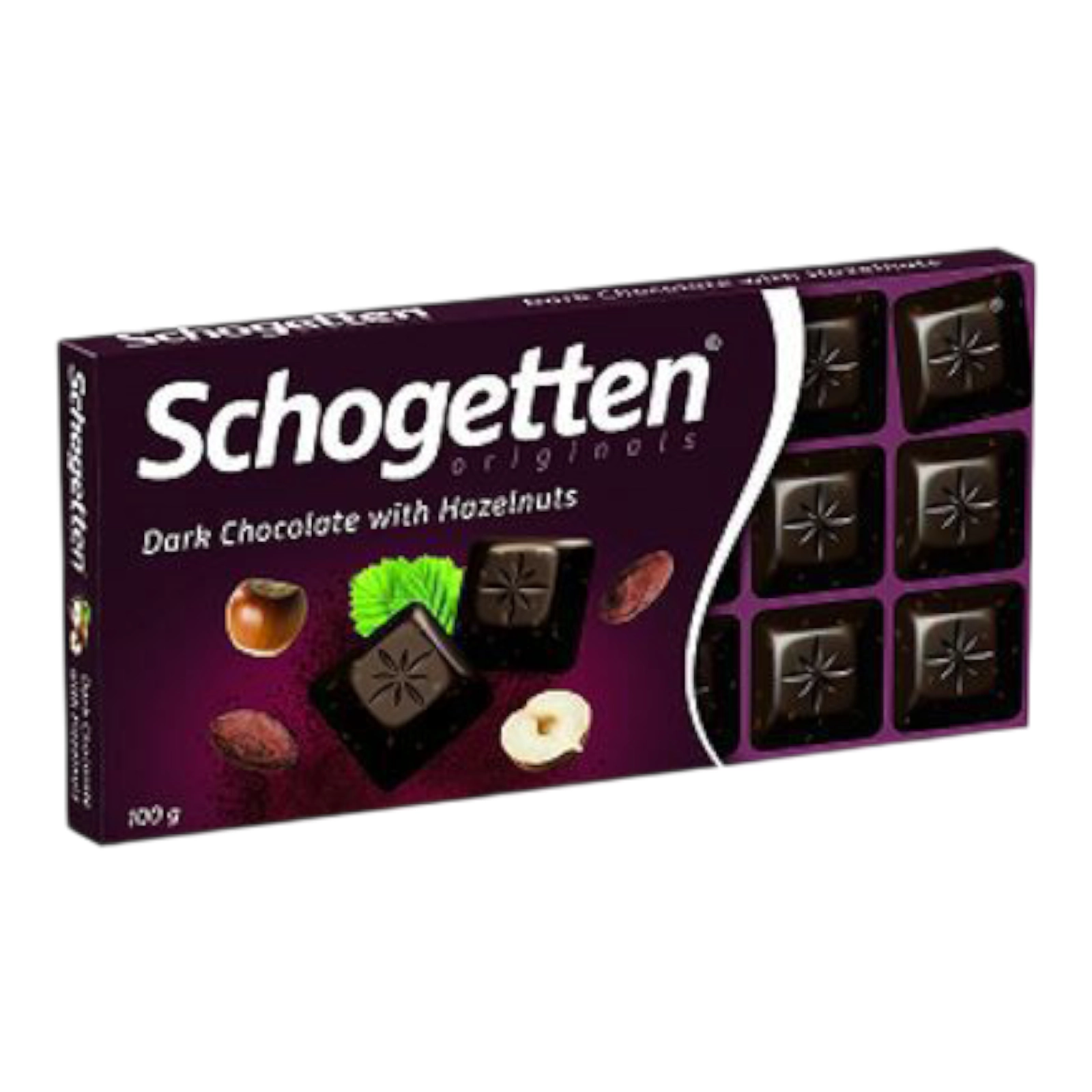 Шок Schogetten 100g Dark Chocolate with Hazelnuts