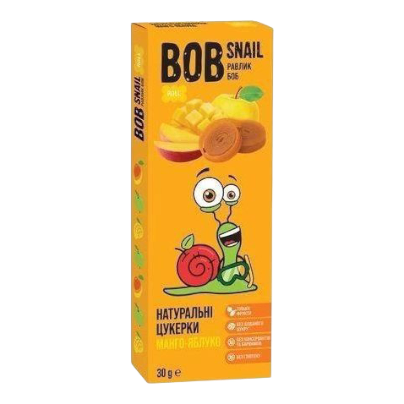 Цукерки BOB Snail Манго-Яблуко 30 г