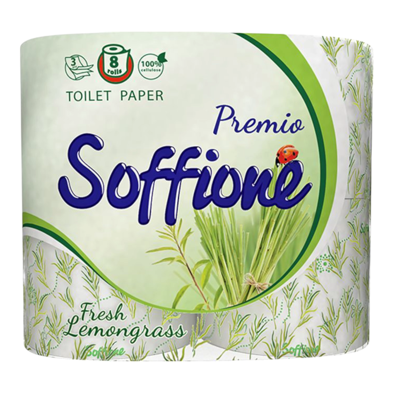 Soffion туалетний папір 8 рул lemongrass