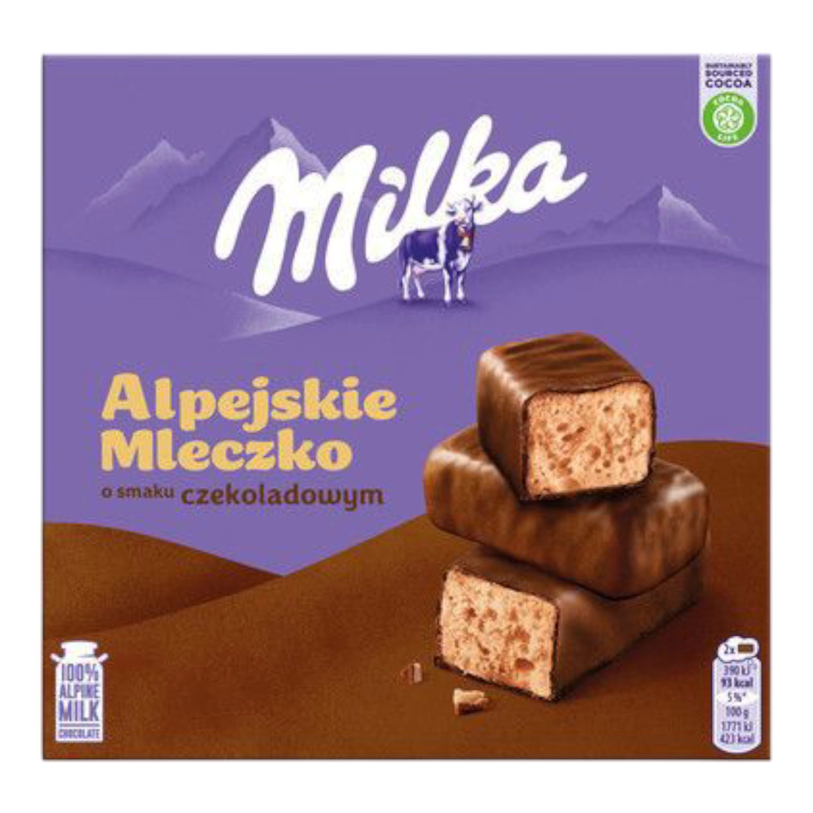Цукерки Milka Alpejskie Mleczko czekoladowym
