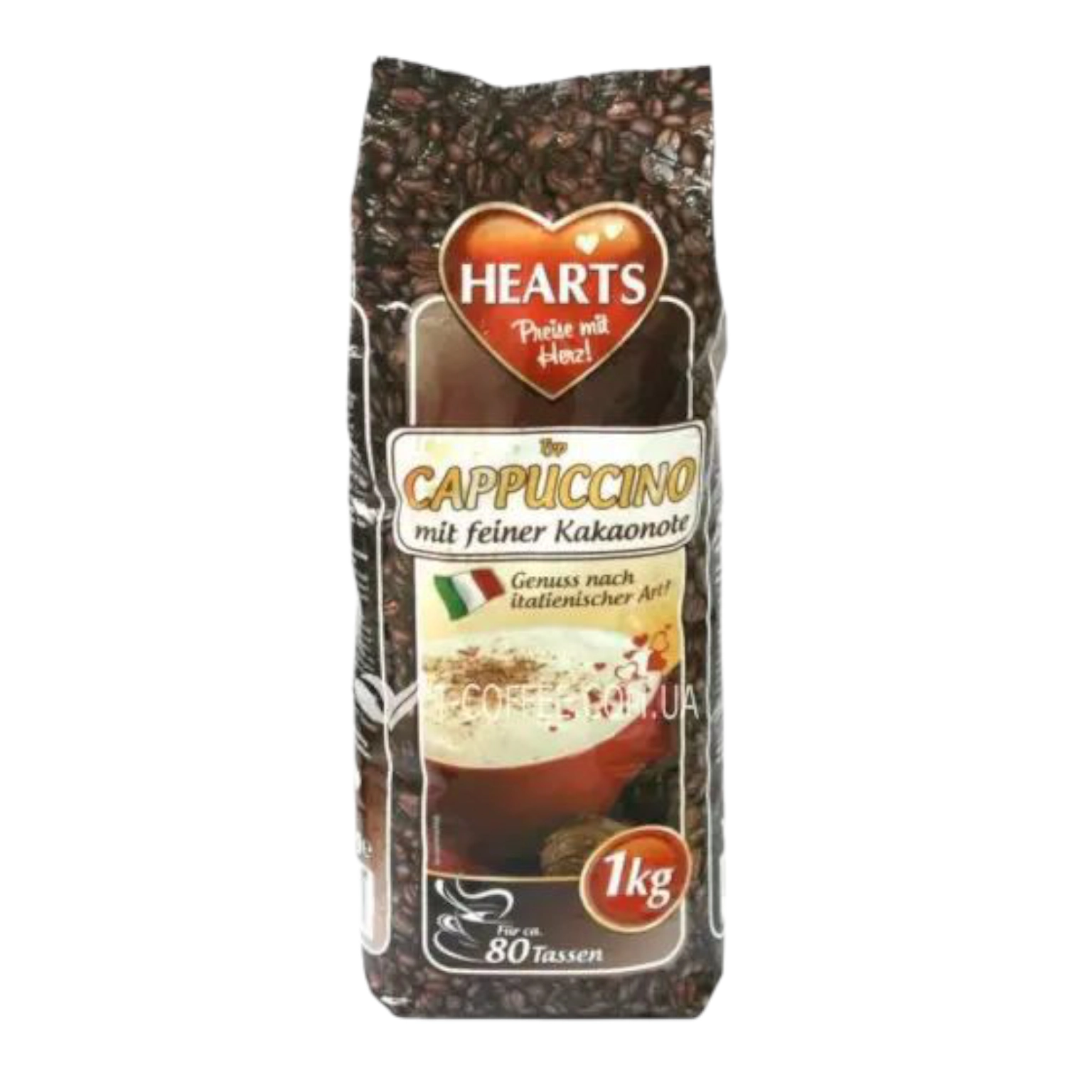 Кава Hearts Cappuccino mit feiner Kakanote
