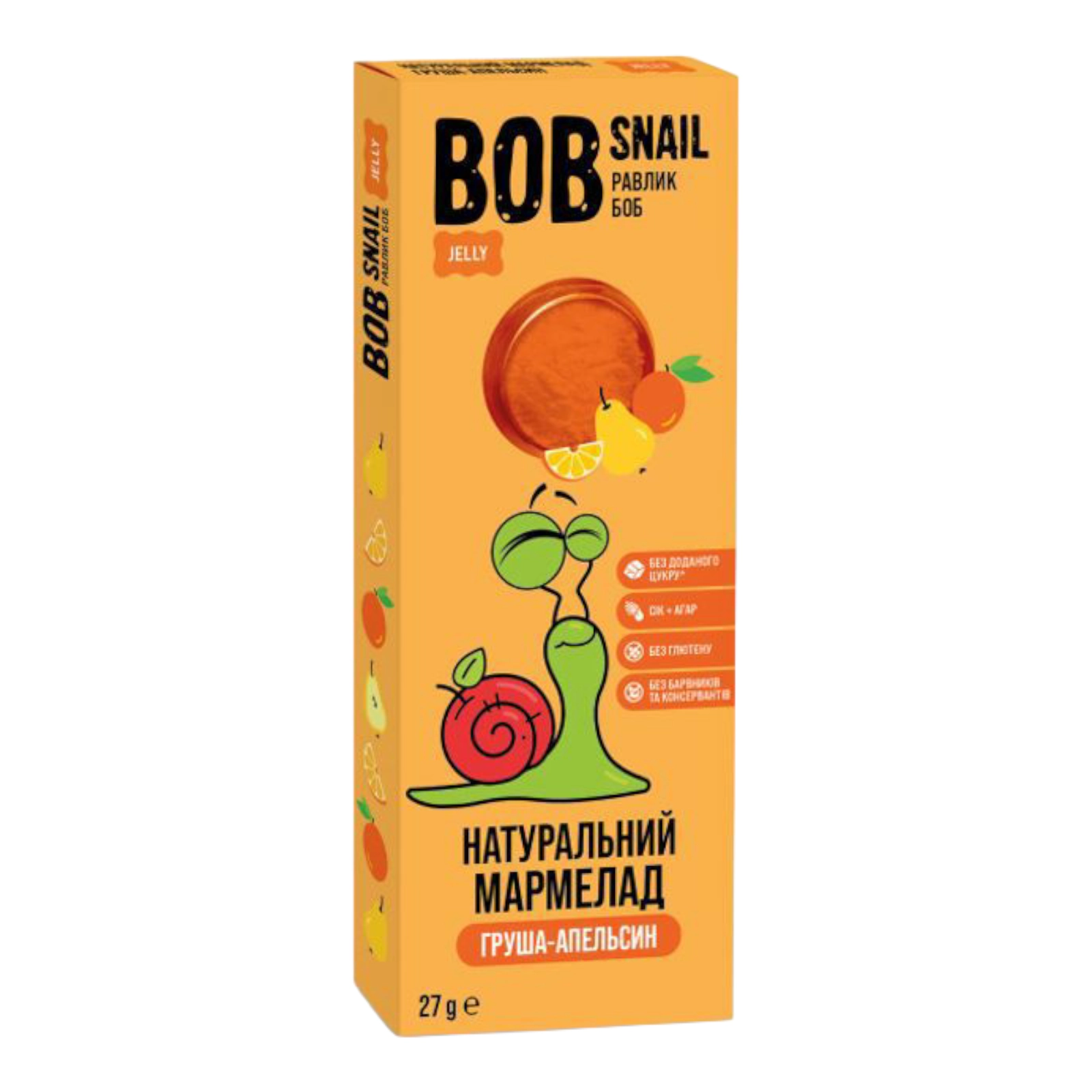BOB Snail мармелад 27g груша - апельсин