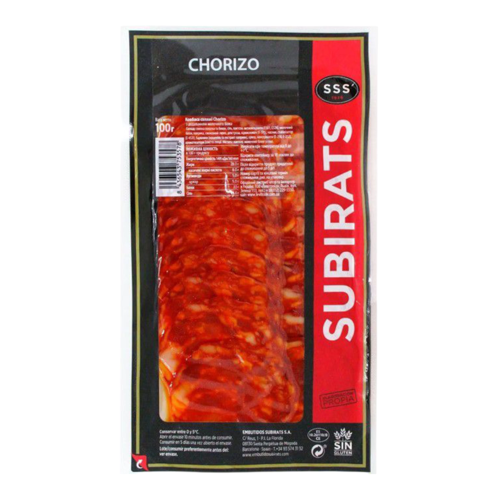 Chorizo Subirats 100g