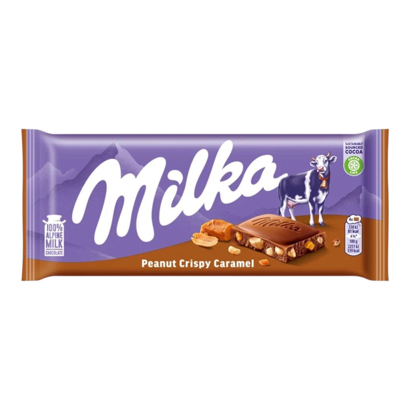 Шоколодка Milka 100g Peanut Crisp
