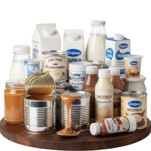 Молоко та згущене молоко